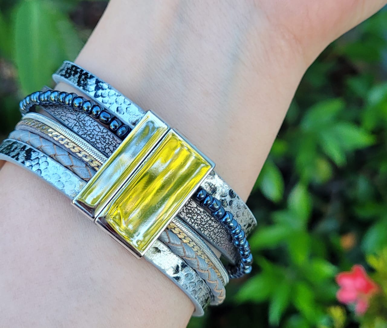 Boho Western Layered Wrap Bracelet ✨ Turquoise Style • Magnetic Closure • Boutique Fashion Jewelry