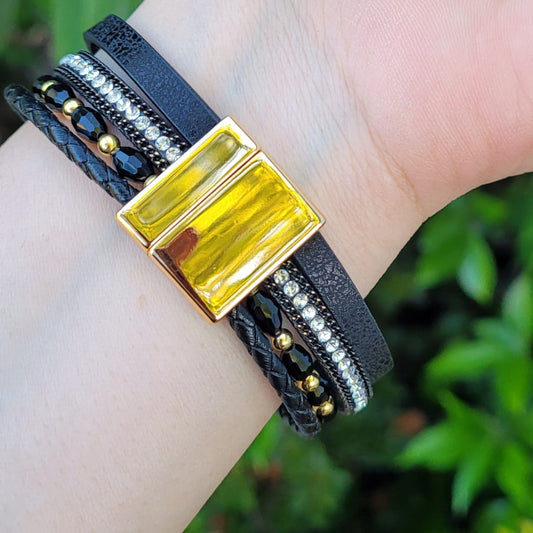 BLACK & GOLD LUXURY BRACELET
